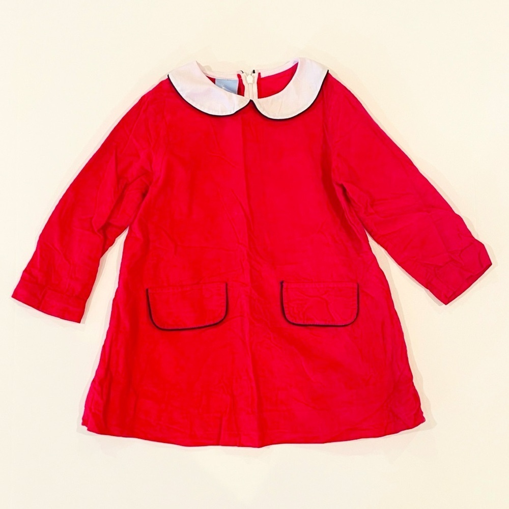 Bella Bliss 4T red corduroy collared dress